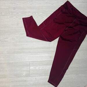 American Eagle Maroon Yoga Pants With The Everything Pocket Legging Sz XXL